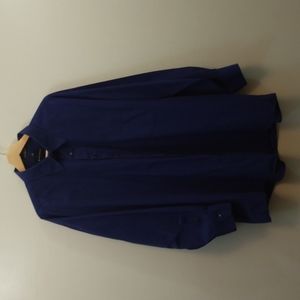 Conte di Milano Blue Cotton Dress/Casual Point Collar Shirt 18/34-35